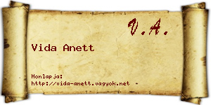 Vida Anett névjegykártya